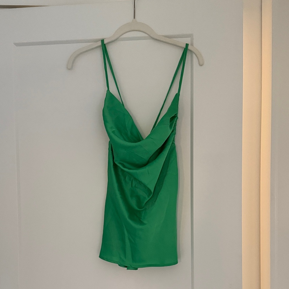 Green Satin Shirt